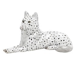 Herend Figurines Lying Wolf